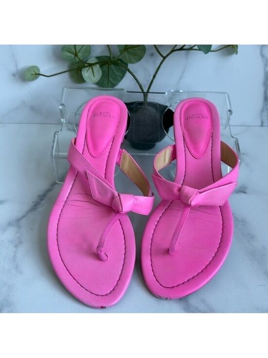 Alexandre Birman Shoes - Alexandre Birman Pink Clarita Naked Leather Thong Sandals Size Italian 37 US 7